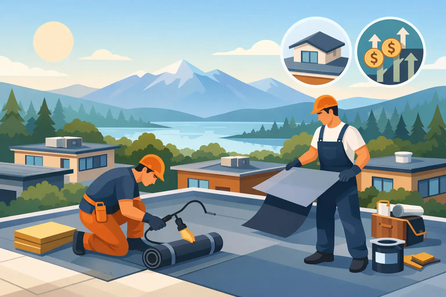 Flat Roof Installation Cost in Oregon