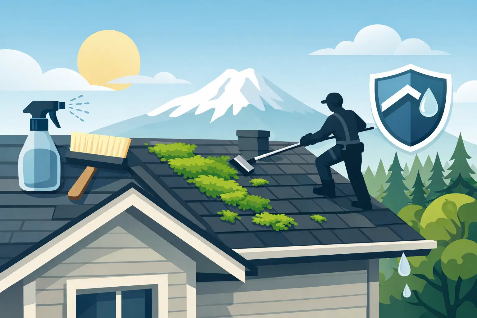 Roof Moss Prevention Guide for Oregon Homes
