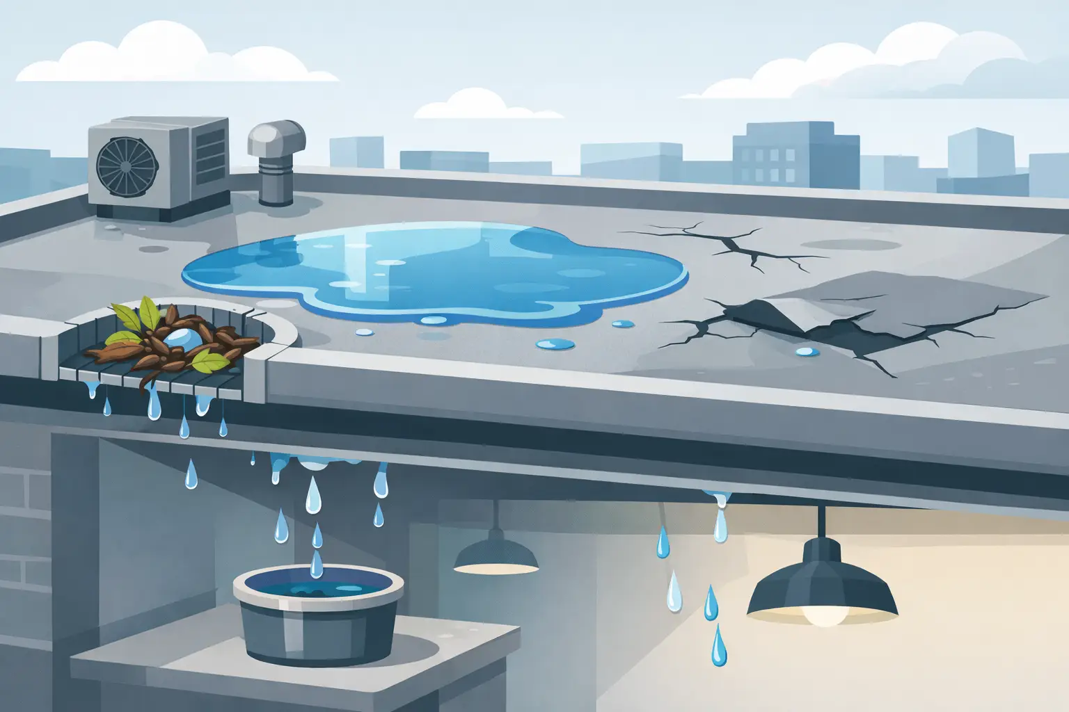 What Causes Flat Roof Leaks?